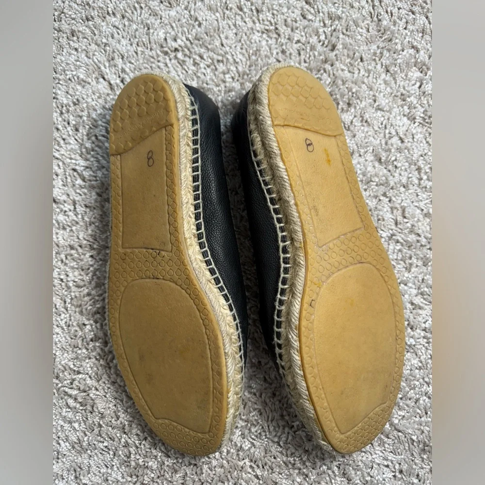 Salvatore Ferragamo Black Espadrilles with Gold Accent